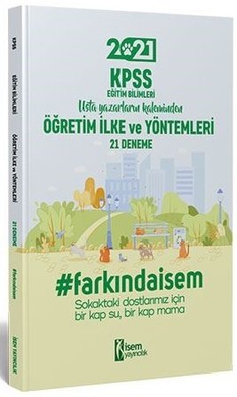 SÜPER FİYAT - İsem 2021 KPSS Eğitim Bilimleri Öğretim İlke ve Yöntemleri 21 Deneme Çözümlü isem Yayınları