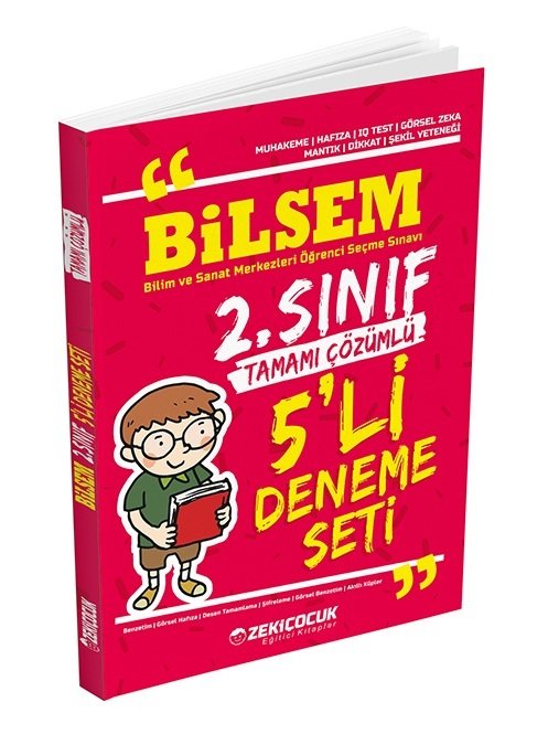 Zeki Çocuk 2. Sınıf Bilsem 5 li Deneme Seti Çözümlü Zeki Çocuk Yayınları