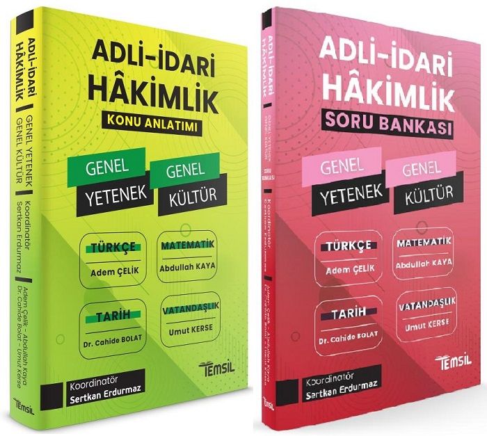 Temsil Adli İdari Hakimlik Genel Yetenek Genel Kültür Konu + Soru Bankası 2 li Set Temsil Kitap Yayınları