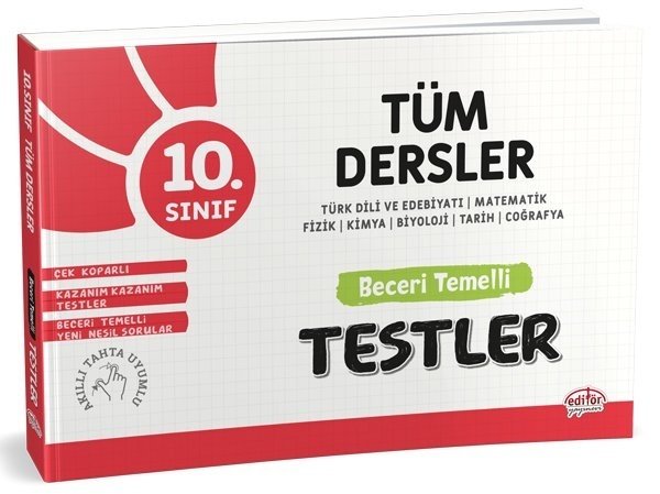 Editör 10. Sınıf Tüm Dersler Beceri Temelli Testler Editör Yayınları