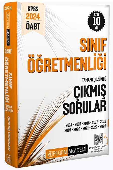 Pegem 2024 ÖABT Sınıf Öğretmenliği Son 10 Yıl Çıkmış Sorular Çözümlü Pegem Akademi Yayınları