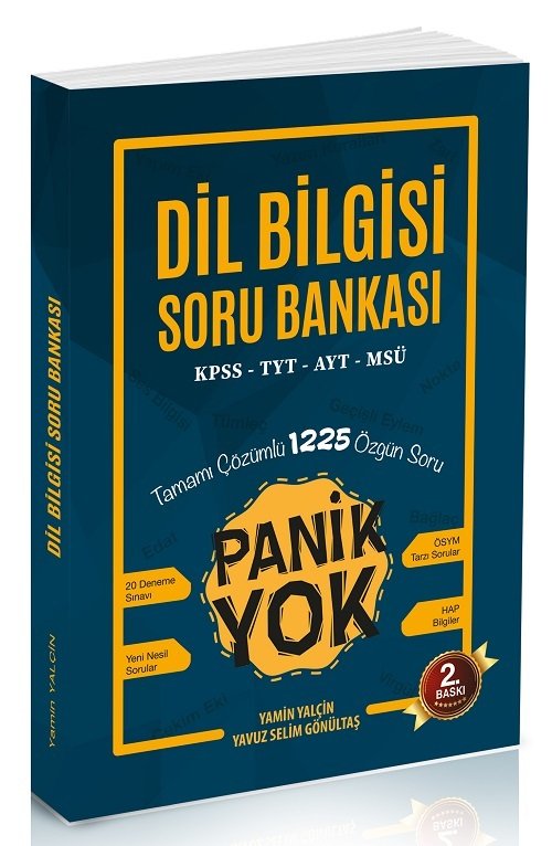 Panik Yok KPSS TYT AYT MSÜ Dil Bilgisi Soru Bankası Çözümlü - Yamin Yalçin Panik Yok