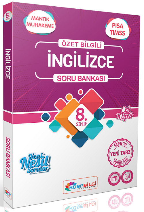 Köşebilgi 8. Sınıf İngilizce Soru Bankası Köşebilgi Yayınları