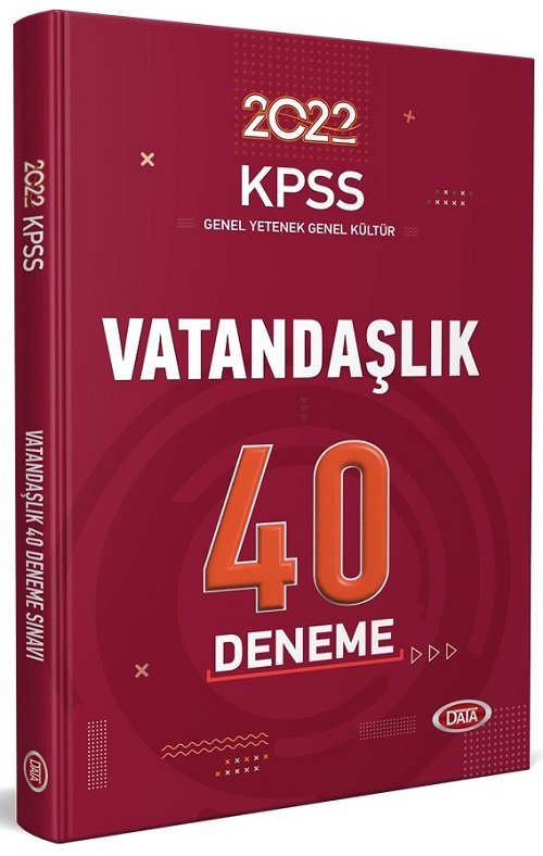 SÜPER FİYAT - Data 2022 KPSS Vatandaşlık 40 Deneme Data Yayınları