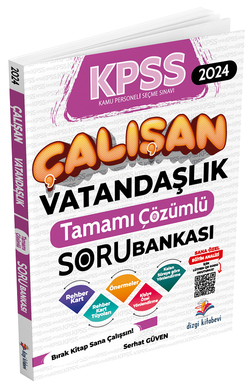 Dizgi Kitap 2024 KPSS Vatandaşlık Çalışan Soru Bankası Çözümlü - Serhat Güven Dizgi Kitap