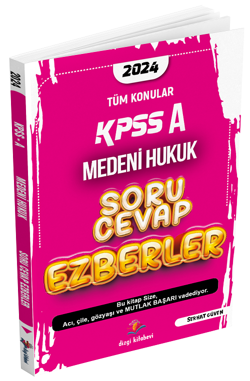 Dizgi Kitap 2024 KPSS A Grubu Medeni Hukuk Soru Cevap Ezberler Dizgi Kitap