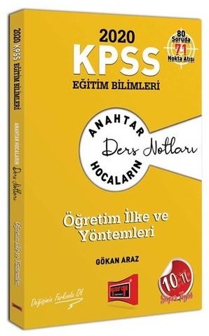 Yargı 2020 KPSS Eğitim Bilimleri Öğretim İlke ve Yöntemleri Anahtar Hocaların Ders Notları Gökan Araz Yargı Yayınları