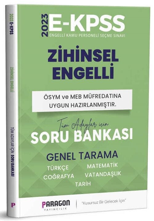 Paragon 2023 EKPSS Zihinsel Engelli Soru Bankası Paragon Yayıncılık