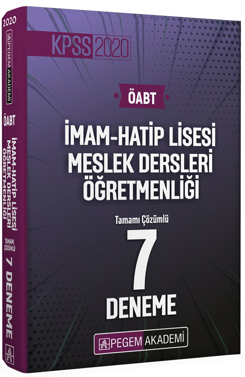 Pegem 2020 ÖABT İmam Hatip Lİsesi Meslek Dersleri Öğretmenliği 7 Deneme Çözümlü Pegem Akademi Yayınları