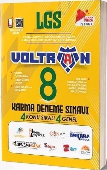 Voltran Karma LGS 8 Karma Deneme Sınavı Voltran Karma Yayınları