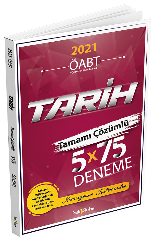 Tercih Akademi 2021 ÖABT Tarih Öğretmenliği 5x75 Deneme Çözümlü Tercih Akademi Yayınları