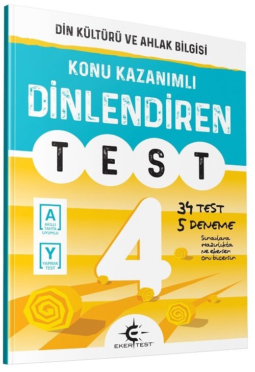 Eker Test 4. Sınıf Din Kültürü ve Ahlak Bilgisi Dinlendiren Test Eker Test Yayınları