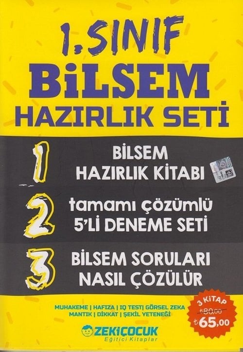 Zeki Çocuk 1. Sınıf Bilsem Hazırlık Seti Zeki Çocuk Yayınları