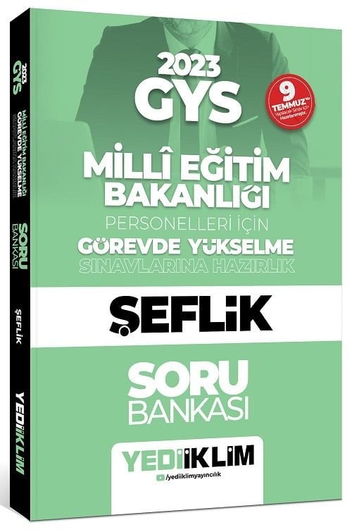 Yediiklim 2023 GYS MEB Milli Eğitim Bakanlığı Şeflik Soru Bankası Yediiklim Yayınları