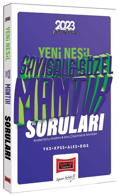 Yargı 2023 YKS TYT AYT KPSS ALES DGS Yeni Nesil Sayısal Sözel Mantık Soruları Yargı Yayınları