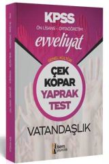 İsem 2020 KPSS Lise Ön Lisans Vatandaşlık Evveliyat Yaprak Test İsem Yayıncılık