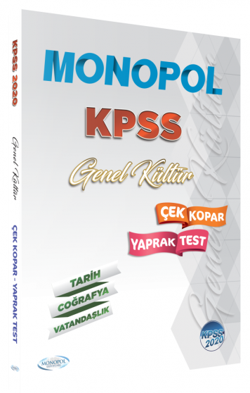 SÜPER FİYAT - Monopol 2020 KPSS Genel Kültür Yaprak Test Monopol Yayınları