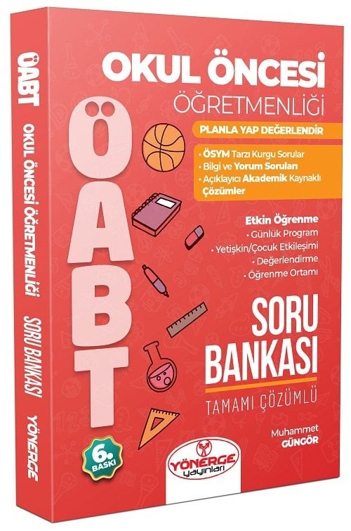 SÜPER FİYAT - Yönerge ÖABT Okul Öncesi Öğretmenliği Soru Bankası Çözümlü - Muhammet Güngör Yönerge Yayınları