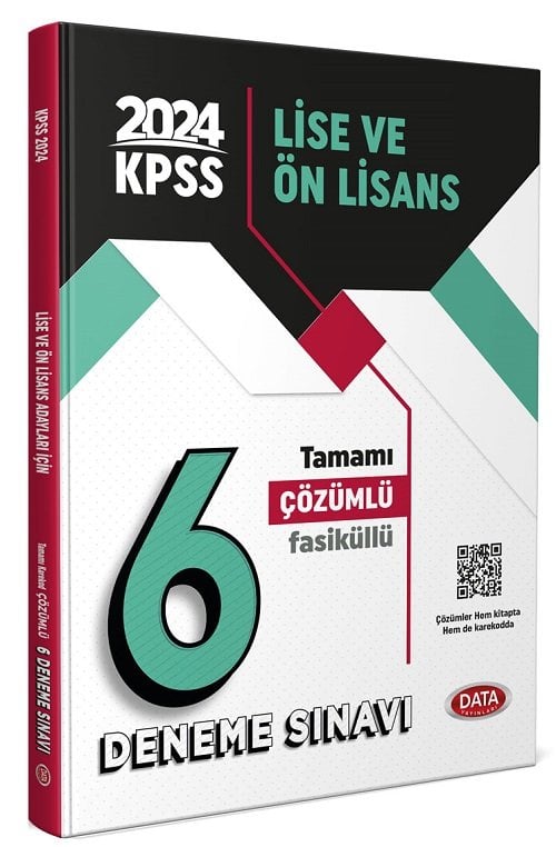 Data 2024 KPSS Lise Ön Lisans 6 Deneme Çözümlü Data Yayınları