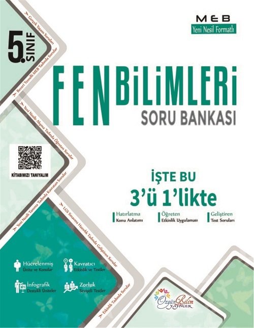 Özgün Bilim 5. Sınıf Fen Bilimleri İşte Bu 3 ü 1 likte Soru Bankası Özgün Bilim Yayınları