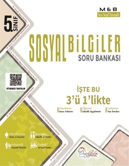 Özgün Bilim 5. Sınıf Sosyal Bilgiler İşte Bu 3 ü 1 likte Soru Bankası Özgün Bilim Yayınları