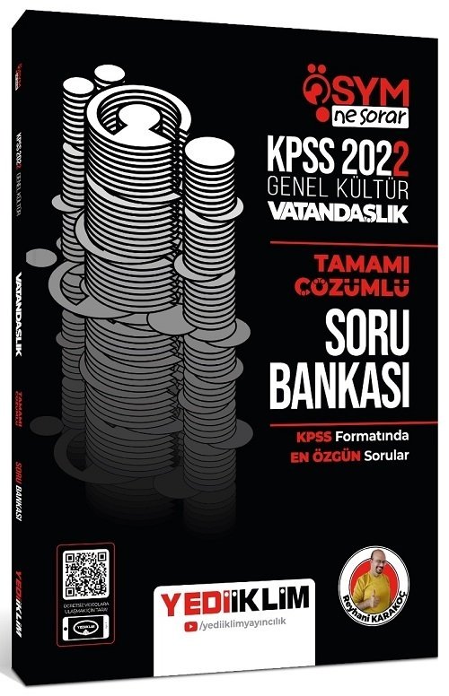 Yediiklim 2022 KPSS Vatandaşlık ÖSYM Ne Sorar Soru Bankası Çözümlü- Reyhani Karakoç Yediiklim Yayınları