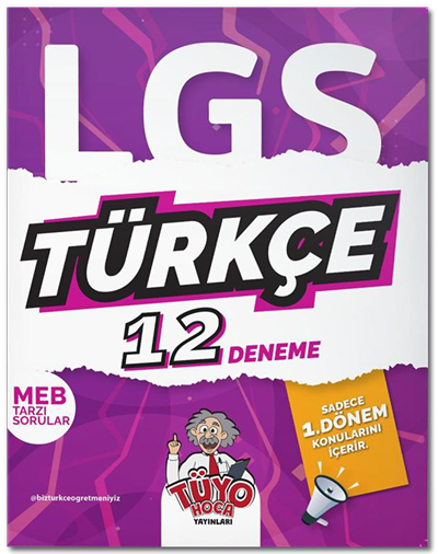 Şeker Portakalı 8. Sınıf LGS Türkçe 1. Dönem Tüyo Hoca 12 Deneme Şeker Portakalı Yayıncılık