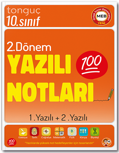 Tonguç  10. Sınıf Tüm Dersler 2. Dönem 1. Yazılı ve 2. Yazılı Notları Tonguç Akademi