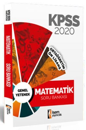 İsem 2020 KPSS Lise Ortaöğretim Ön Lisans Matematik Soru Bankası Çözümlü İsem Yayınları