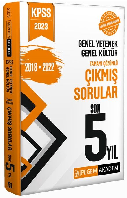 SÜPER FİYAT - Pegem 2023 KPSS Genel Yetenek Genel Kültür Çıkmış Sorular Son 5 Yıl Çözümlü Pegem Akademi Yayınları