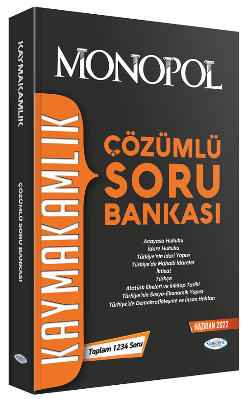 Monopol 2022 Kaymakamlık Soru Bankası Çözümlü Monopol Yayınları