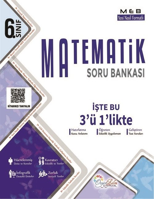 Özgün Bilim 6. Sınıf Matematik İşte Bu 3 ü 1 likte Soru Bankası Özgün Bilim Yayınları