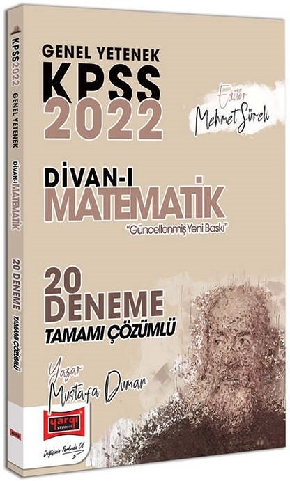 Yargı 2022 KPSS Divanı Matematik 20 Deneme Çözümlü - Mustafa Duman Yargı Yayınları