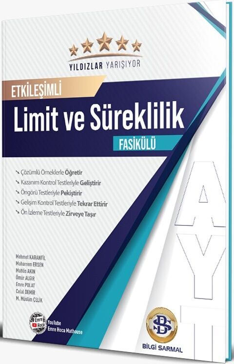 Bilgi Sarmal YKS AYT Limit ve Süreklilik Yıldızlar Yarışıyor Etkileşimli Fasikülü Bilgi Sarmal Yayınları