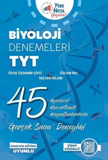 Yeni Nesil YKS TYT Biyoloji 45 Deneme Yeni Nesil Yayınları