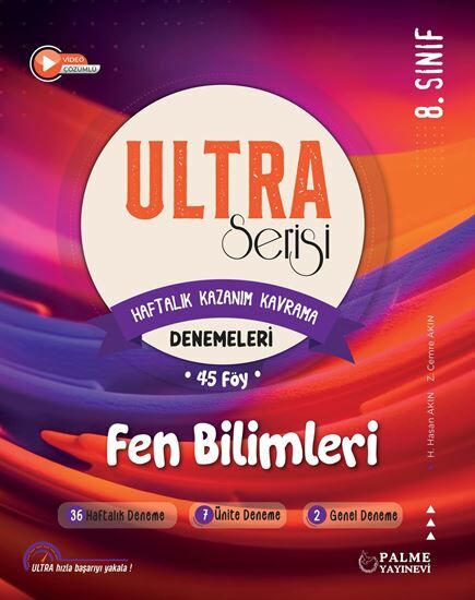 Palme 8. Sınıf LGS Fen Bilimleri Ultra Haftalık Kazanım Kavrama 45 Deneme Palme Yayınları