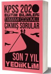 Yediiklim 2020 KPSS Eğitim Bilimleri Çıkmış Sorular Son 7 Yıl Çözümlü Yediiklim Yayınları