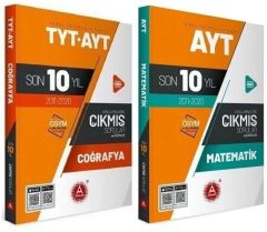 SÜPER FİYAT - A Yayınları YKS AYT Matematik+Coğrafya Son 10 Yıl Çıkmış Sorular 2011-2020 2 li Set A Yayınları