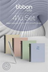 Tibbon Note Mini Defter Spiralli 4 lü Set - 53