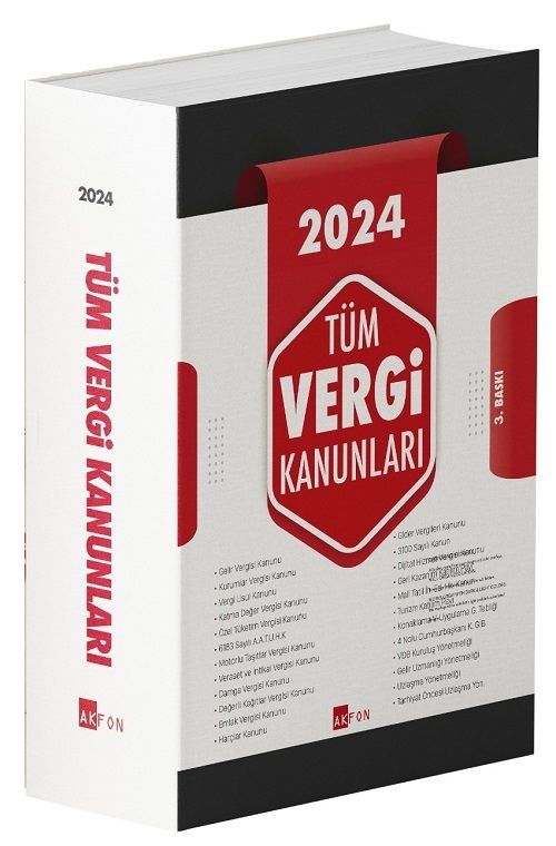 Akfon 2024 Tüm Vergi Kanunları 3. Baskı Akfon Yayınları