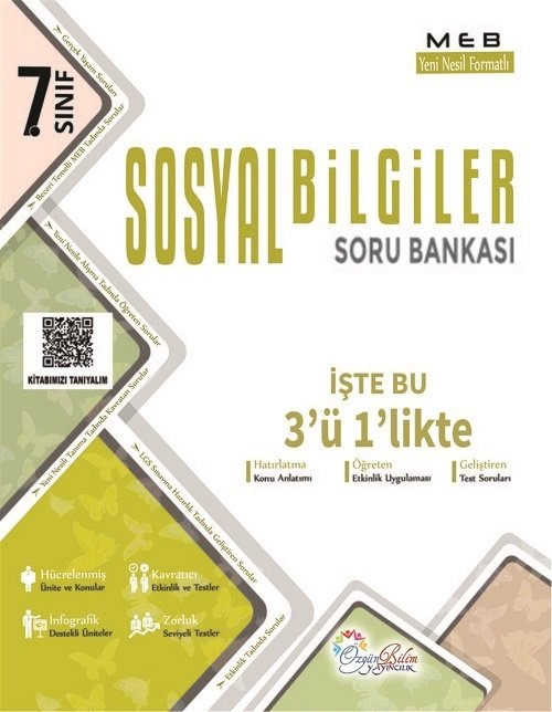 Özgün Bilim 7. Sınıf Sosyal Bilgiler İşte Bu 3 ü 1 likte Soru Bankası Özgün Bilim Yayınları