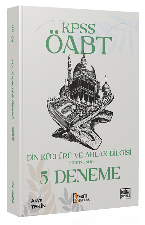 SÜPER FİYAT - İsem ÖABT Din Kültürü ve Ahlak Bilgisi Öğretmenliği 5 Deneme Çözümlü - Asya Tekin İsem Yayıncılık