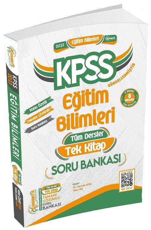 SÜPER FİYAT - Anamorfik 2023 KPSS Eğitim Bilimleri Tek Kitap Soru Bankası Çözümlü Anamorfik Yayınları