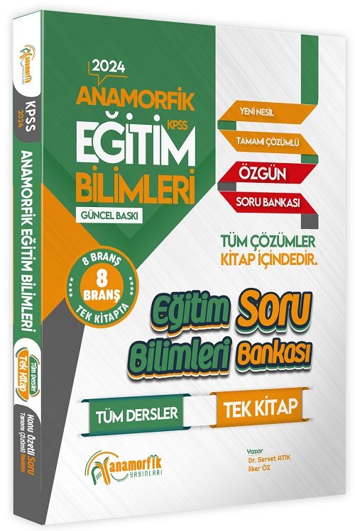 Anamorfik 2024 KPSS Eğitim Bilimleri Tek Kitap Soru Bankası Çözümlü Anamorfik Yayınları