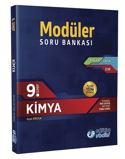 SÜPER FİYAT - Eğitim Vadisi 9. Sınıf Kimya Modüler Soru Bankası Eğitim Vadisi Yayınları