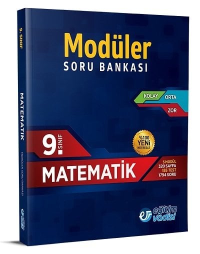 SÜPER FİYAT - Eğitim Vadisi 9. Sınıf Matematik Modüler Soru Bankası Eğitim Vadisi Yayınları