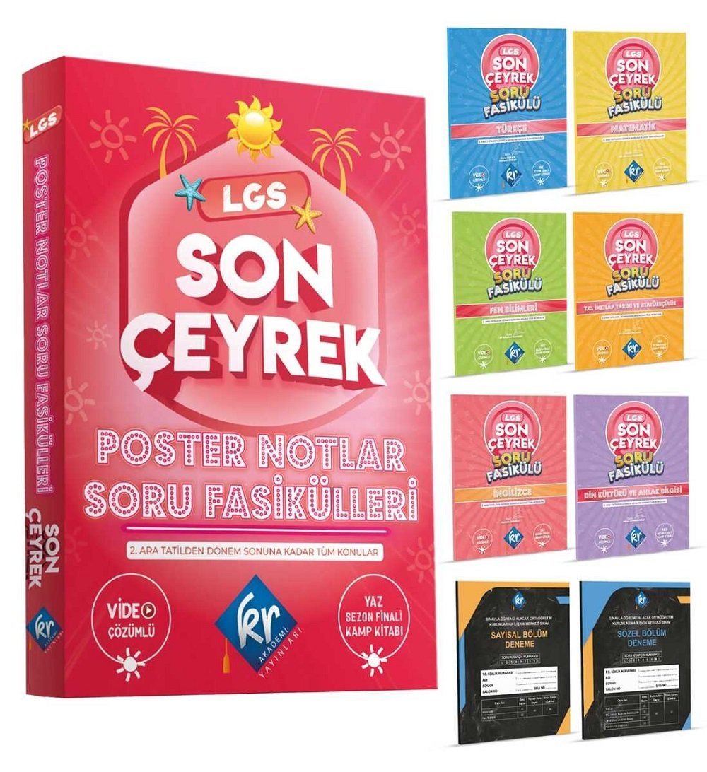 KR Akademi LGS Son Çeyrek Poster Notlar Soru Fasikülleri KR Akademi