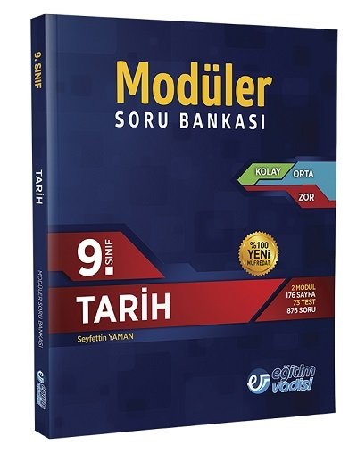 SÜPER FİYAT - Eğitim Vadisi 9. Sınıf Tarih Modüler Soru Bankası Eğitim Vadisi Yayınları