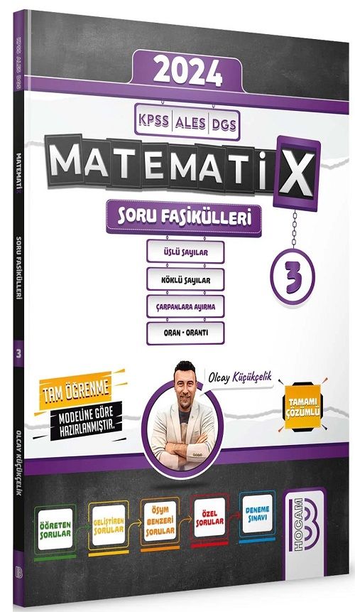 Benim Hocam 2024 KPSS ALES DGS Matematix-3 Matematik Soru Fasikülleri Çözümlü Benim Hocam Yayınları