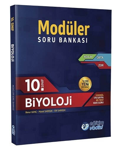 SÜPER FİYAT - Eğitim Vadisi 10. Sınıf Biyoloji Modüler Soru Bankası Eğitim Vadisi Yayınları